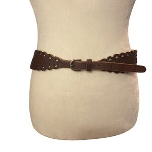 Athleta Womens Brown Leather Vintage Y2k Belt